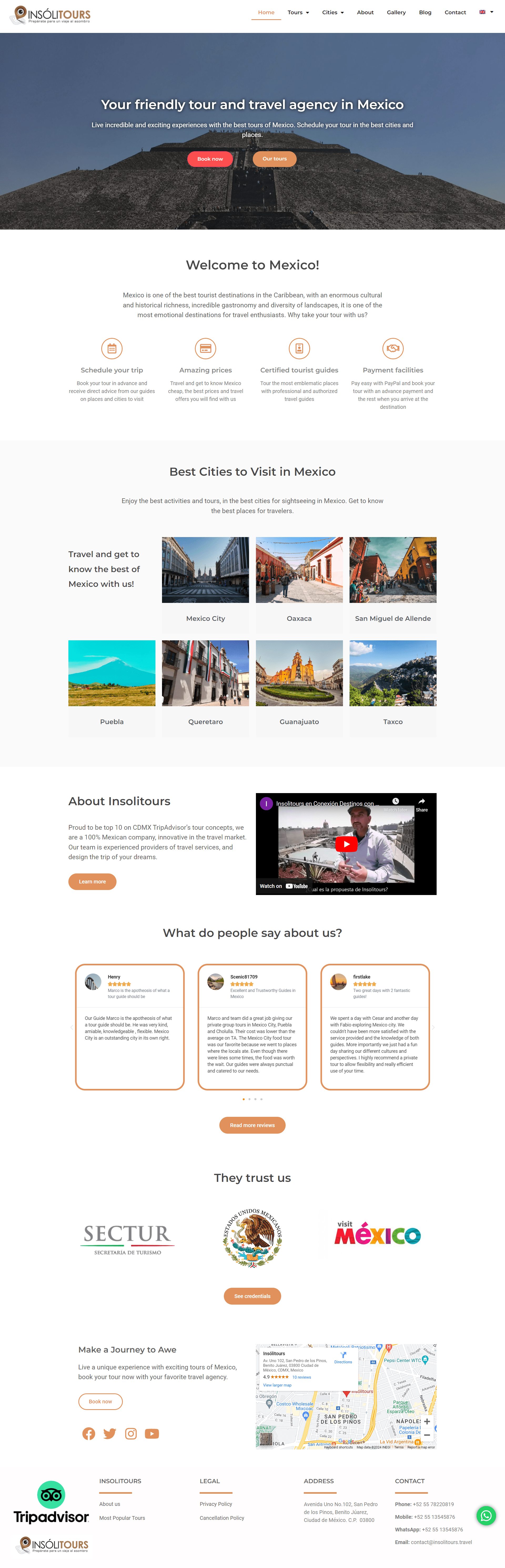 Insolitours website preview